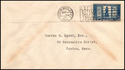 Scott 619 5 Cents Lexington Concord FDC Boston, MA Typed Address SCV $75.00 - Image 1 of 2