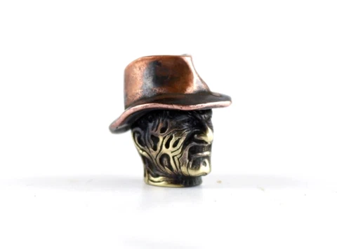 Freddy Krueger A Nightmare on Elm Street Brass Bead Pendant Lanyard Key DIY EDC Cover