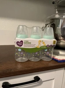 3 PACK Parents Choice Baby Bottles 5 fl oz 3 Count Slow Flow 0+ Months NEW - Picture 1 of 4