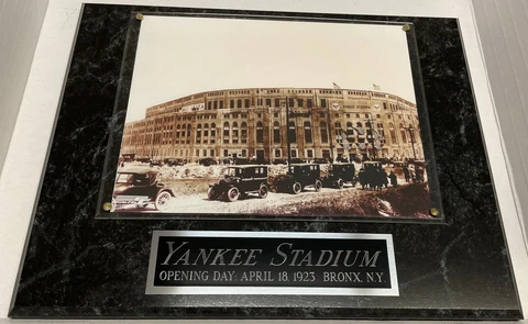 YANKEE STADIUM 1923 "THE OPENING DAY" FRAMED 8X10 PHOTO-12X15 PLAQUE-NEW YORK Cover