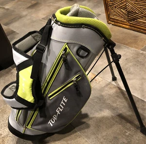 Top Flite Junior Golf Stand Carry Bag 22" Kids Youth Lime Grey - Picture 1 of 6