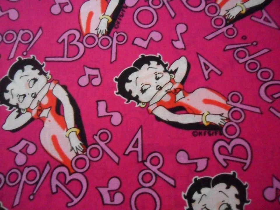Tela de algodón sin lavar Betty Boop Boop A Doop Foto 1 de 1