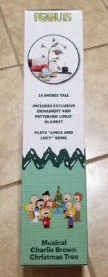 Peanuts Charlie Brown 24” Musical Christmas Tree - Image 1 of 2