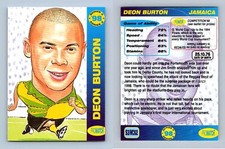 Deon Burton - Jamaica #WC62 Promatch 1998 Series 3 Embossed World Cup Card