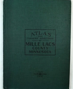Condado de Mille Lacs, Minnesota 1914 Atlas Princeton Isla de Milaca Onamia Wahkon MN - Imagen 1 de 7
