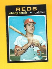 47576  1971 Topps #250 Johnny Bench REDS NICE FRONT WRITING ON BACK BK$60