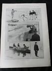 1902 Magazine Print PRACTICE FOR THE BOAT RACE AT PUTNEY drawn by RALPH CLEAVER 