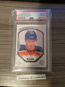2015-16 Upper Deck UD Portraits #P-100 Connor McDavid PSA 8 RC Rookie - Picture 1 of 2