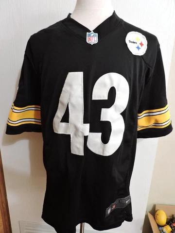 Pittsburgh Steelers Troy Polamalu #43 Nike Jersey Sz L On Field Cover