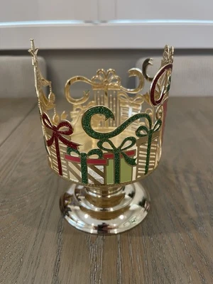 ÁRBOL DE NAVIDAD DORADO PEDESTAL GRANDE 3 MECHAS CANDELABRO FUNDA Baño y carrocería Foto 1 de 4