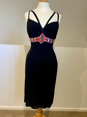 CLASS Roberto Cavalli Black Dress AU8  US4 IT40  Vintage - Image 1 of 4