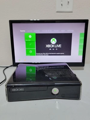 Xbox 360 S Slim Black (Model 1439) Video Game Console Only 4GB Tested & Working - Image 1 of 4
