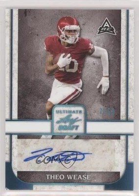 2022 Leaf Ultimate Draft Platinum Spectrum /35 Theo Wease Jr #BA-TW1 Auto - Image 1 of 2