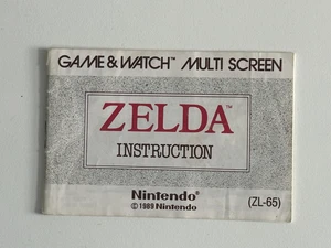 🕹️GENUINE ORIGINAL NINTENDO GAME & WATCH ZELDA MANUAL HOW TO PLAY SLIP 🦍 - Picture 1 of 3