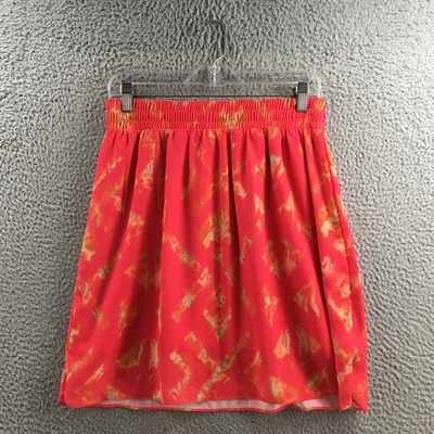 Falda Mossimo Mujer M Rosa Naranja Estampado Abstracto Elástico Cintura Forrada Informal Foto 1 de 4