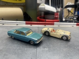 Corgi Toys #301 Triumph TR2 & CHEVY CORVAIR TO RESTORE - Picture 1 of 12