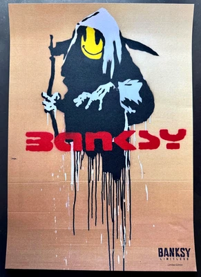 Original Banksy Limited Edition, Grin Reaper, A3 Print Limitless London Original  - Bild 1 von 4