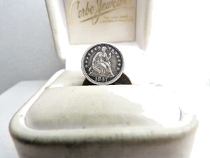 1847 ~ sitzender Liberty Groschen AU DETAILS #C 2322 - Bild 1 von 4