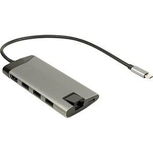 Inter-Tech GDC-802 – multifunktionale USB Type C HDMI Dockingstation, Silver - Photo 1/5