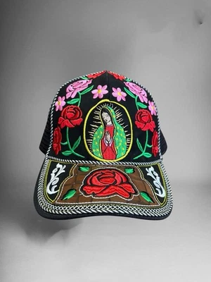 Западная кепка дальнобойщика Gorra Vaquera La Virgen Cachucha Vaquera с цветами Saint Mary - Изображение 1 из 3