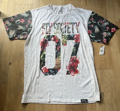 Fly Society T 恤男式 5XL 夏威夷主题全新带标签零售价 48 美元 — 第 1/4 张图片
