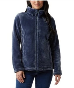 Green Tea XL Blue Fleece Zip Jacket Super Soft Plush Cozy Winter Warm - Picture 1 of 7