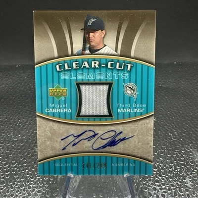 2007 Upper Deck Elements Clear Cut Miguel Cabrera - Marlins Miggy /299 Tigers - Image 1 of 4