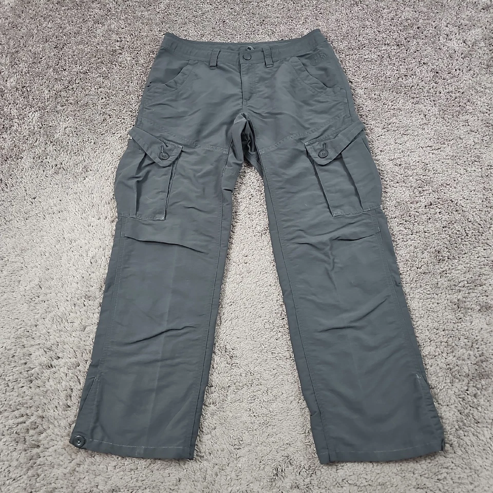 THE NORTH FACE Pants Women 6 Gray Cargo Outdoor Utility Hiking Pockets 27x27 - Image 1 of 4