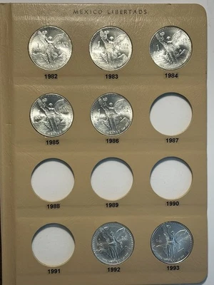 1982 TO 2023 1 OZ 999 SILVER MEXICO BU LIBERTAD COLLECTION / 26 DIFFERENT DATES - Image 1 of 4