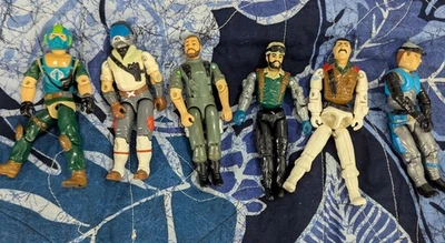Vintage 1980s G.I. Joe Lot Of 6 Figures. 2 Are Loose - Image 1 of 4