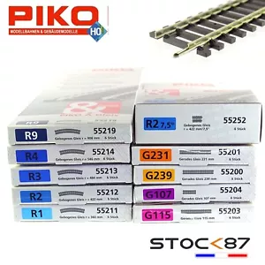 Piko Rail droit et courbe code 100 -HO-1/87-PIKO au choix dans l'annonce - Afbeelding 1 van 18