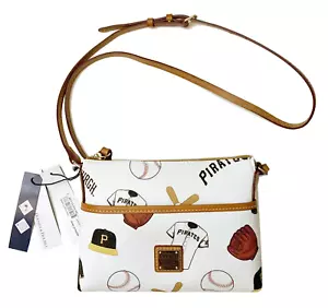 Borsa a tracolla Dooney & Bourke Pittsburgh Pirates Ginger bianca nuova con etichette prezzo consigliato dal produttore $148 - Foto 1 di 5