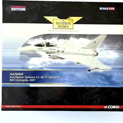 Corgi 1:72 Eurofighter Typhoon F.Mk 2 Raf No.11 Sqn, Raf Coningsby, 2007 England - Immagine 1 di 4
