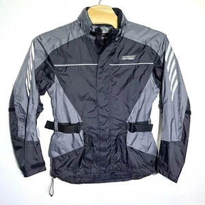 Olympia Moto Sports Jacket Motorcycle Riding Reflective Gray Black XS-S 3M - Picture 1 of 13