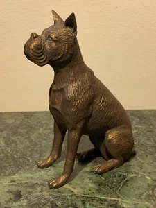 Genuine Bronze- English Boxer Dog- Art Decor Figurine-Statue Sculpture - Bild 1 von 11