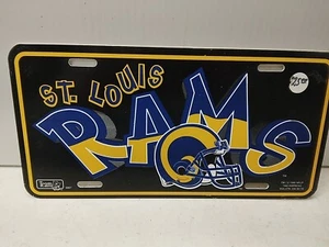 NUEVO Tag Express St. Louis Rams Plástico Placa NFL Etiqueta Auto Coche - Imagen 1 de 3