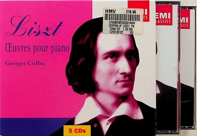 GEORGES CZIFFRA Liszt Piano Works EMI 5-CD Set (Hungarian Rhapsodies/Etudes etc) - Image 1 of 3