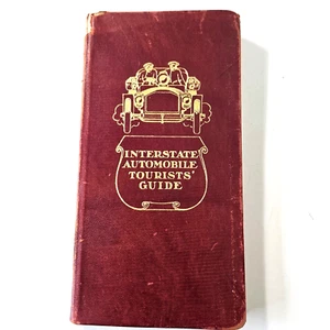 1907 Leather Covers Interstate Automobile Tourists' Guide For New England 354 Pg - Picture 1 of 10