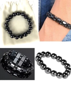 New Bio Magnetic Hematite Healing Stretch Bracelets OSFM Pain Relief Therapy - Picture 1 of 11