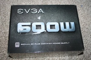 BRAND NEW EVGA 600 W1 80+ WHITE 600W Power Supply - 100W10600K1 - Picture 1 of 4