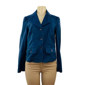 Tommy Hilfiger Stretch Button-up Navy Blue Blazer Jacket, Womens SZ S, SB01 - Picture 1 of 9