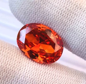 CERTIFIED 11.15 CT Natural Beautiful Orange Sapphire Oval Cut Loose Gemstones - Picture 1 of 8