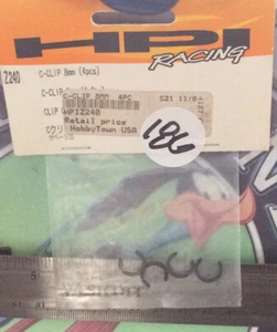 HPI Z240 C-Clip 8mm (4Pcs) Savage Flux/XL/4.6 OriginalNewInPackage 🇺🇸 Shipped - Picture 1 of 2