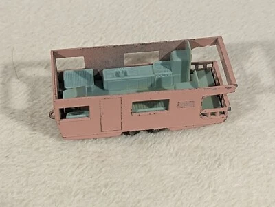 Remolque caravana Matchbox #23 1965 de colección, rosa sin techo blanco ~ para piezas Foto 1 de 4