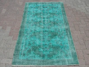 4x6 blue rug, vintage Area rugs, turkish rug, rug runner, Oushak rug - Picture 1 of 10