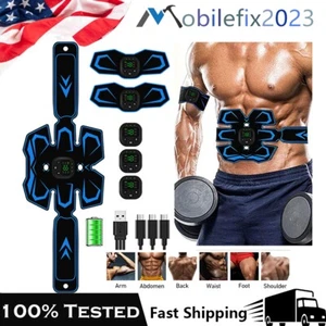 Body Fitness EMS Abdominal Stimulator Arm Muscle Trainer Belt Toner Training ABS - Picture 1 of 18