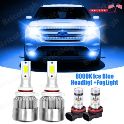 Combo de 4 faros antiniebla LED 8000K para Ford Explorer 2011-2015 Foto 1 de 4