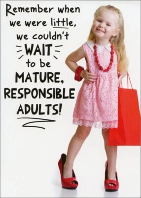 Couldnt Wait To Be Mature Funny Recycled Paper Greetings Birthday Card for Her