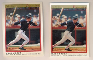 1991 O-Pee-Chee Premier Wade Boggs / Cory Snyder Double Front Error Pair OPC - Picture 1 of 2