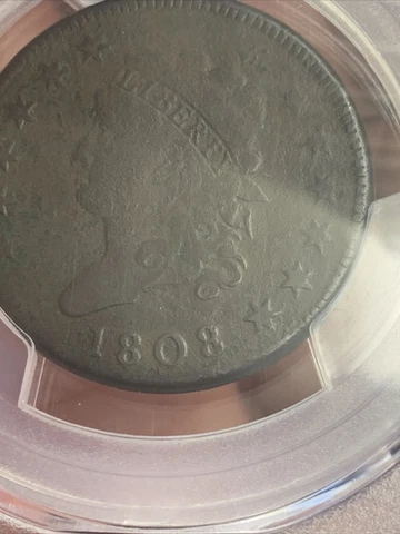 1808 1c Classic Head Large Cent PCGS Fine Detail  Great Coin for 215 Years Old Cover